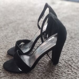 Women's Black Heeled Sandals